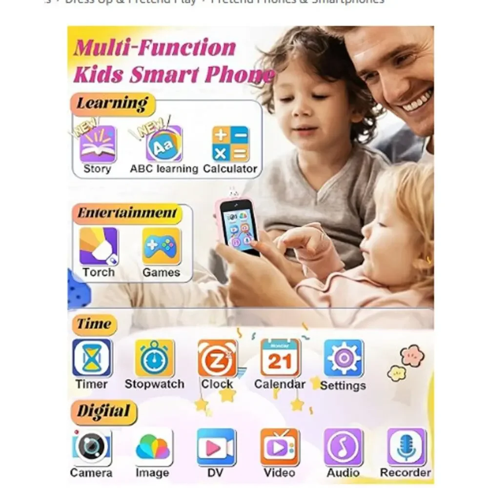 Kids Smartphone -Silicone Cover 32GB SD Card 2.8